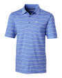 Air Force Falcons Cutter & Buck Forge Epic Confidence Recycled Heathered Stripe Stretch Mens Polo Chelan Blue Mannequin