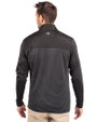 Dartmouth Big Green Cutter & Buck Traverse Stretch Eco Stripe Quarter Zip Mens Pullover Black Back