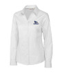 Creighton Bluejays Cutter & Buck Epic Easy Care Fine Twill Womens Long Sleeve Dress Shirt White Mannequin