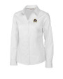 East Carolina Pirates Cutter & Buck Epic Easy Care Fine Twill Womens Long Sleeve Dress Shirt White Mannequin