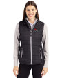 Central Missouri Mules Cutter & Buck Rainier PrimaLoft® Womens Eco Insulated Full Zip Puffer Vest Black Front
