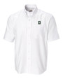 Dartmouth Big Green Cutter & Buck Epic Easy Care Nailshead Mens Short Sleeve Dress Shirt White Mannequin