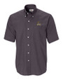 East Carolina Pirates Cutter & Buck Epic Easy Care Nailshead Mens Short Sleeve Dress Shirt Black Mannequin