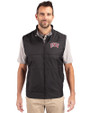 UNLV Rebels Cutter & Buck Stealth Hybrid Quilted Mens Big and Tall Windbreaker Vest Black Front