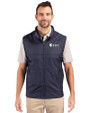 Fairleigh Dickinson Knights Cutter & Buck Stealth Hybrid Quilted Mens Big and Tall Windbreaker Vest Liberty Navy Front