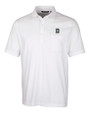 Dartmouth Big Green Cutter & Buck Advantage Tri-Blend Jersey Mens Pocket Polo White Mannequin