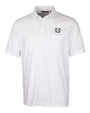 Utah State Aggies Cutter & Buck Advantage Tri-Blend Jersey Mens Pocket Polo White Mannequin