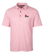 Central Missouri Mules Cutter & Buck Pike Double Dot Print Stretch Mens Big and Tall Polo Cardinal Red Mannequin