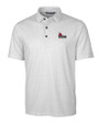 Central Missouri Mules Cutter & Buck Pike Double Dot Print Stretch Mens Big and Tall Polo Charcoal Mannequin