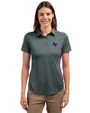 Air Force Falcons Cutter & Buck Prospect Eco Textured Stretch Recycled Womens Short Sleeve Polo Elemental Grey Front