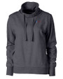 Fairleigh Dickinson Knights Cutter & Buck Saturday Cotton Blend Womens Funnel Neck Sweatshirt Charcoal Heather Mannequin
