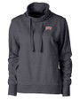 UNLV Rebels Cutter & Buck Saturday Cotton Blend Womens Funnel Neck Sweatshirt Charcoal Heather Mannequin