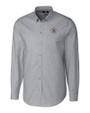Virginia Military Institute Keydets Cutter & Buck Stretch Oxford Mens Long Sleeve Dress Shirt Charcoal Mannequin