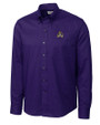 East Carolina Pirates Cutter & Buck Epic Easy Care Nailshead Mens Long Sleeve Dress Shirt College Purple Mannequin