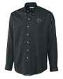 Virginia Military Institute Keydets Cutter & Buck Epic Easy Care Nailshead Mens Long Sleeve Dress Shirt Black Mannequin