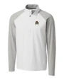 East Carolina Pirates Cutter & Buck Response Lightweight Hybrid Quarter Zip Mens Pullover Windbreaker White Mannequin