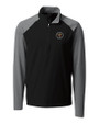 Virginia Military Institute Keydets Cutter & Buck Response Lightweight Hybrid Quarter Zip Mens Pullover Windbreaker Black Mannequin