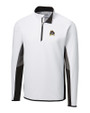 East Carolina Pirates Cutter & Buck Traverse Colorblock Stretch Quarter Zip Mens Pullover White Mannequin