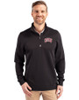 UNLV Rebels Cutter & Buck Traverse Stretch Eco Quarter Zip Mens Big and Tall Pullover Black Front