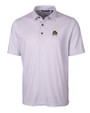 East Carolina Pirates Cutter & Buck Pike Double Dot Print Stretch Mens Polo College Purple Mannequin