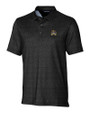 East Carolina Pirates Cutter & Buck Pike Micro Floral Print Stretch Mens Polo Black Mannequin
