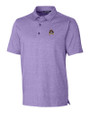 East Carolina Pirates Cutter & Buck Forge Heathered Stretch Mens Polo College Purple Heather Mannequin
