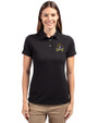 East Carolina Pirates Cutter & Buck Advantage Eco Tri-Blend Pique Womens Polo Black Front