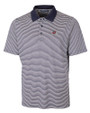 Fresno State Bulldogs Cutter & Buck Forge Tonal Stripe Stretch Mens Big and Tall Polo Liberty Navy Mannequin