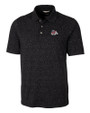 Fresno State Bulldogs Cutter & Buck Advantage Tri-Blend Space Dye Mens Big and Tall Polo Dark Black Mannequin