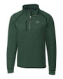 Hawaii Warriors Cutter & Buck Mainsail Sweater-Knit Mens Big and Tall Half Zip Pullover Jacket Hunter Heather Mannequin