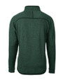 Hawaii Warriors Cutter & Buck Mainsail Sweater-Knit Mens Big and Tall Half Zip Pullover Jacket Hunter Heather Mannequin Back
