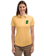 Charlotte 49ers Cutter & Buck Prospect Eco Textured Stretch Recycled Womens Short Sleeve Polo Desert Front