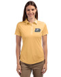 Georgia Southern Eagles Cutter & Buck Prospect Eco Textured Stretch Recycled Womens Short Sleeve Polo Desert Front