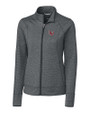 Lamar Cardinals Cutter & Buck Shoreline Heathered Womens Full Zip Jacket Charcoal Heather Mannequin