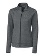 Hawaii Warriors Cutter & Buck Shoreline Heathered Womens Full Zip Jacket Charcoal Heather Mannequin