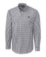 Hawaii Warriors Cutter & Buck Easy Care Stretch Gingham Mens Big and Tall Long Sleeve Dress Shirt Charcoal Mannequin