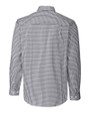 Hawaii Warriors Cutter & Buck Easy Care Stretch Gingham Mens Big and Tall Long Sleeve Dress Shirt Charcoal Mannequin Back