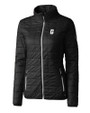 Charlotte 49ers Cutter & Buck Rainier PrimaLoft®  Womens Eco Insulated Full Zip Puffer Jacket Black Mannequin
