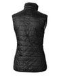 Rutgers Scarlet Knights Cutter & Buck Rainier PrimaLoft® Womens Eco Insulated Full Zip Puffer Vest Black Mannequin Back
