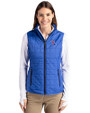 Louisiana Tech Bulldogs Cutter & Buck Rainier PrimaLoft® Womens Eco Insulated Full Zip Puffer Vest Royal Front