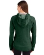 Charlotte 49ers Cutter & Buck Mainsail Full Zip Hooded Womens Jacket Hunter Heather Back