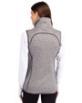Stephen F Austin Lumberjacks Cutter & Buck Mainsail Sweater Knit Womens Asymmetrical Vest Polished Heather Back