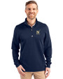 Navy Midshipmen Cutter & Buck Traverse Stretch Eco Quarter Zip Mens Pullover Liberty Navy Front