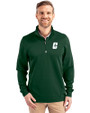 Charlotte 49ers Cutter & Buck Traverse Stretch Eco Quarter Zip Mens Pullover Hunter Green Front