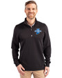 Indiana State Sycamores Cutter & Buck Traverse Stretch Eco Quarter Zip Mens Pullover Black Front