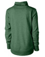 Hawaii Warriors Cutter & Buck Saturday Cotton Blend Womens Funnel Neck Sweatshirt Hunter Heather Mannequin Back