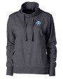 Indiana State Sycamores Cutter & Buck Saturday Cotton Blend Womens Funnel Neck Sweatshirt Charcoal Heather Mannequin