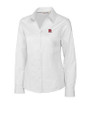 Rutgers Scarlet Knights Cutter & Buck Epic Easy Care Fine Twill Womens Long Sleeve Dress Shirt White Mannequin
