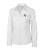Stephen F Austin Lumberjacks Cutter & Buck Epic Easy Care Fine Twill Womens Long Sleeve Dress Shirt White Mannequin