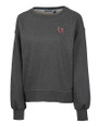 Lamar Cardinals Cutter & Buck Saturday Cotton Blend Womens Crew Neck Sweatshirt Charcoal Heather Mannequin